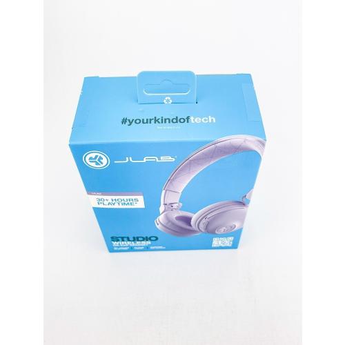 JLab Studio Wireless Bluetooth on Ear Headphones 30  Hours Lilac Cloud Foam