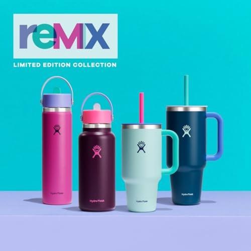 Hydro Flask 32oz Wide Mouth Flex Straw Water Bottle Winter Night: Vacuum-Insulated, Leakproof, Dishwasher-Safe