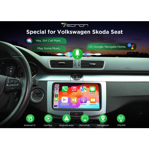 OBD Eonon VWA13 Android 13 Car Radio GPS Stereo Bluetooth WiFi for VW Skoda Seat