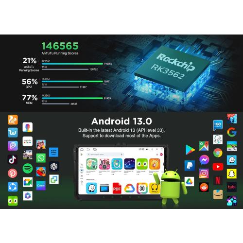 OBD Eonon VWA13 Android 13 Car Radio GPS Stereo Bluetooth WiFi for VW Skoda Seat