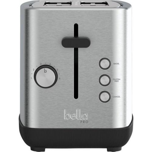 Silver Bella PRO - 2-Slice Toaster with Extra Wide Slots - Stainless Steel