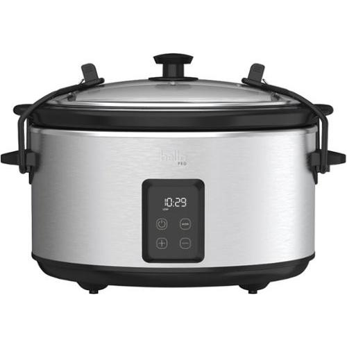 Bella PRO - 5-qt. Programmable Slow Cooker - Stainless Steel
