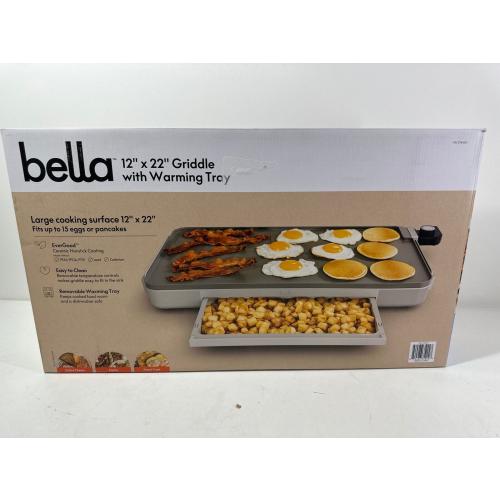 Bella 12 X 22 XL Griddle with Warming Tray
