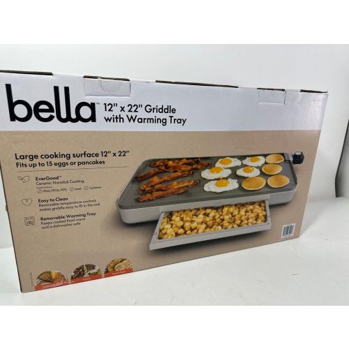 Bella 12 X 22 XL Griddle with Warming Tray