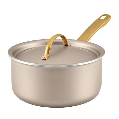 Farberware Radiant 3qt Nonstick Covered Sauce Pan: Dishwasher-Safe, Tempered Glass Lid, Electric & Gas Compatible