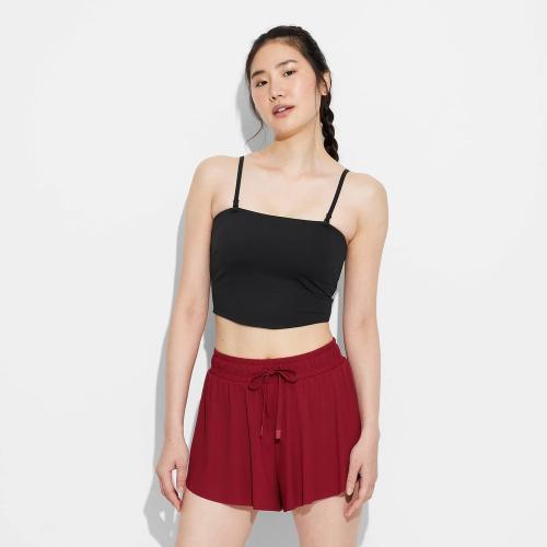 Size S Women's Game Day Removable Strap Tube Top - JoyLab™ Black