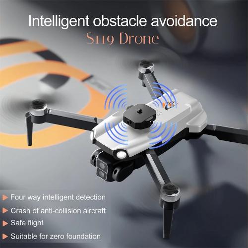2024 S119 Mini Drone 4K Dual Camera WIFI Intelligent Obstacle Avoidance FPV Brushless Motor Optical Flow Position RC Quadcopter