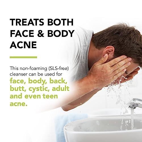 Humane Benzoyl Peroxide Acne Body Wash - 5% Regular-Strength Acne Treatment for Face, Skin, Back and Body - 16 Fl Oz - Dermatologist-Tested Non-Foamin