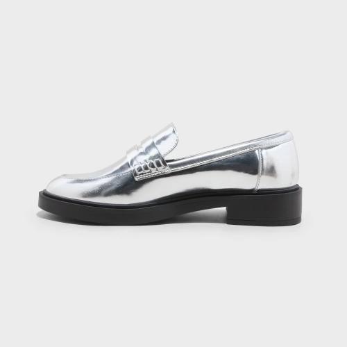 Size 9 A New Day Women's Faux Leather Slip on Loafer Flats Almond Toe