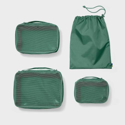 4pc Packing Cube Set - Open Story™ Green: Travel Luggage Accessories, Zipper Closure