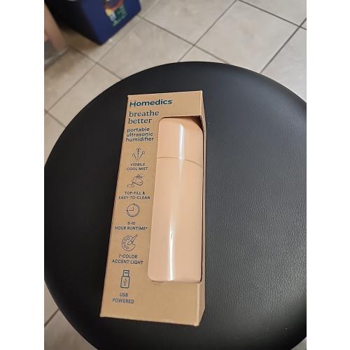 HoMedics Breathe Better Personal Portable Ultrasonic Humidifier USB Powered