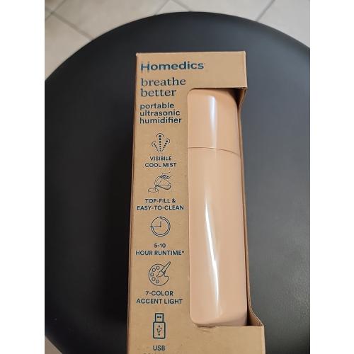 HoMedics Breathe Better Personal Portable Ultrasonic Humidifier USB Powered