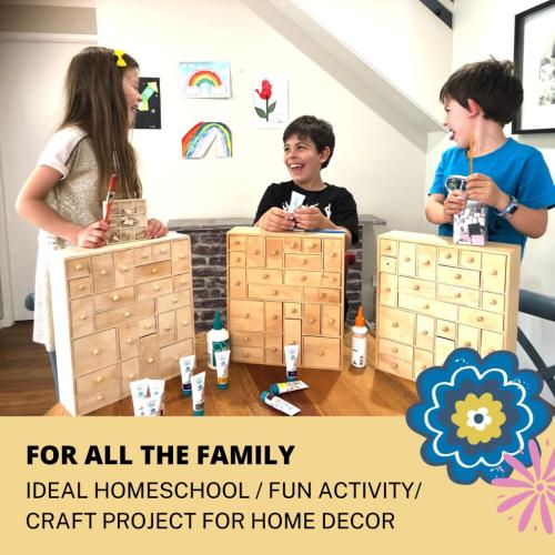 Hyggehaus DIY Wooden Advent Calendar Apothecary Cabinet Craft Storage