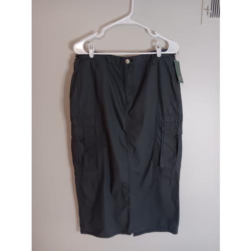 Size M Wild Fable Dark Gray Grunge Goth Cargo Maxi Skirt