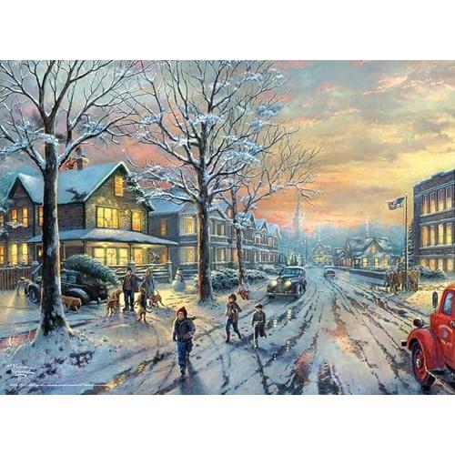 Ceaco 100-Piece Thomas Kinkade a Christmas Story Interlocking Jigsaw Puzzle for Children Ages 6