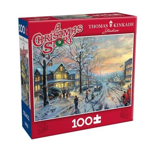 Ceaco 100-Piece Thomas Kinkade a Christmas Story Interlocking Jigsaw Puzzle for Children Ages 6