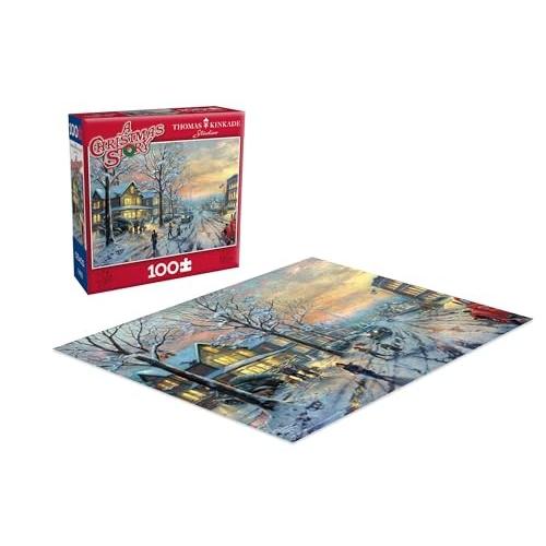 Ceaco 100-Piece Thomas Kinkade a Christmas Story Interlocking Jigsaw Puzzle for Children Ages 6