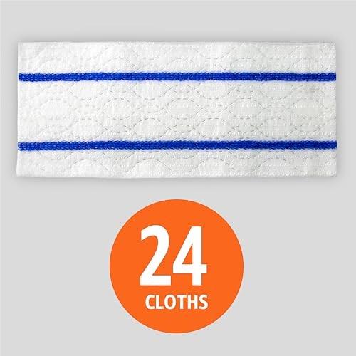 Amazon Basics Wet Mopping Cloth Refills  24 Count (Fits Swiffer Sweeper Mop Heads)