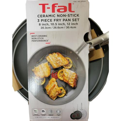 T-fal Ceramic Non-Stick Frypan Set, 3-piece