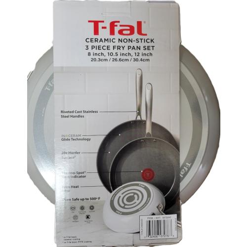 T-fal Ceramic Non-Stick Frypan Set, 3-piece