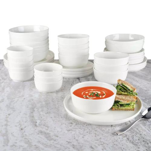 Mikasa Ciara 40-Piece Dinnerware Set, Bone China, Chip-Resistant, Service for 8