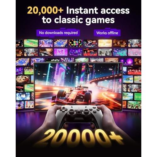 2025 Retro Gaming Console Pro 4K HDMI with 20,000  Built-in Classic Video Games, Retro Game Stick with 23 Emulators Plug & Play TV Video Gaming Stick