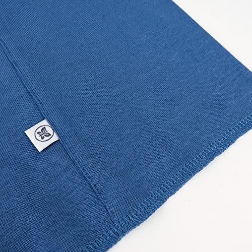 HonestBaby Organic Cotton Knit Burp Cloths Multipack, 10-Pack Rainbow Blues, One Size