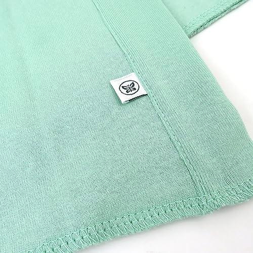 HonestBaby Organic Cotton Knit Burp Cloths Multipack, 10-Pack Rainbow Blues, One Size