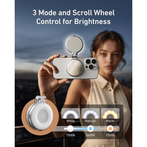 Magnetic Phone Selfie Light Portable Phone Fill Light Compatible with MagSafe