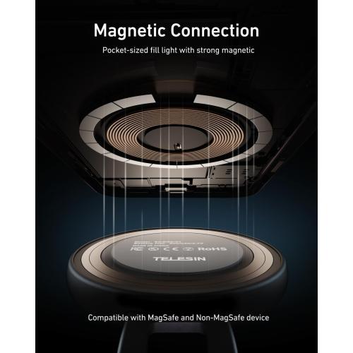 Magnetic Phone Selfie Light Portable Phone Fill Light Compatible with MagSafe