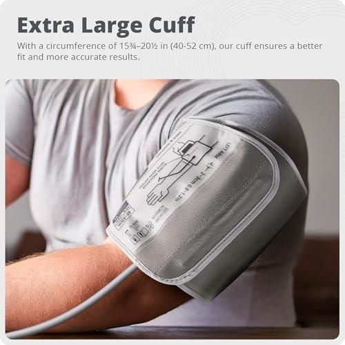 Greater Goods Bluetooth Blood Pressure Monitor with Extra Large Blood Pressure Cuff, Accurate Digital Blood Pressure Monitors for Home Use, HSA/FSA El