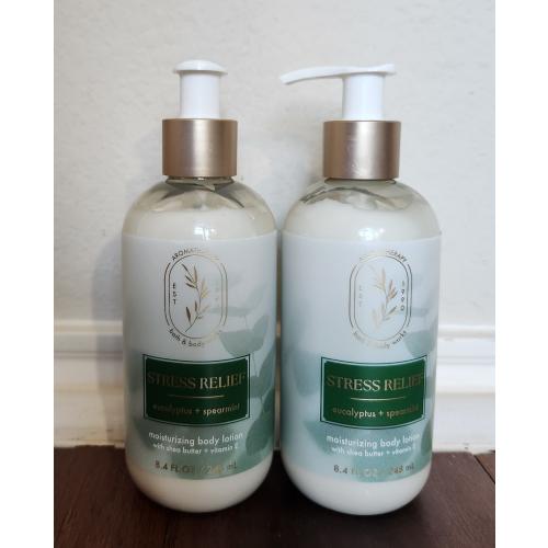 BATH & BODY WORKS AROMATHERAPY EUCALYPTUS   SPEARMINT LOTION NEW LOOK (Set of 2)