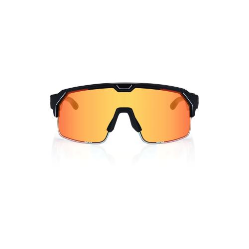 Chamelo - Sport Music Shield Slider HVL - Adjustable Electrochromic Tint - Smart Audio Sunglasses - Black Frame | Fire Lenses