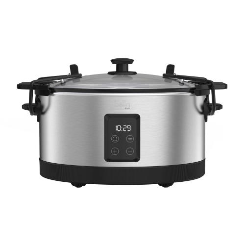 Bella PRO - 7-qt. Programmable Slow Cooker with Searing Function - Stainless Steel