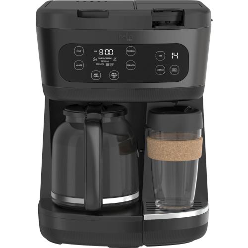 Bella PRO - MultiBrew 12-Cup Drip & Single-Serve Coffee Maker - Black Stainless Steel
