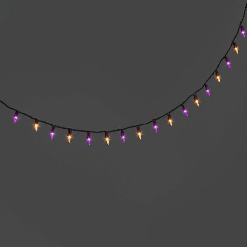 100ct LED Halloween Indoor Outdoor Miniature String Lights Orange/Purple/Black - Hyde and EEK! Boutique™