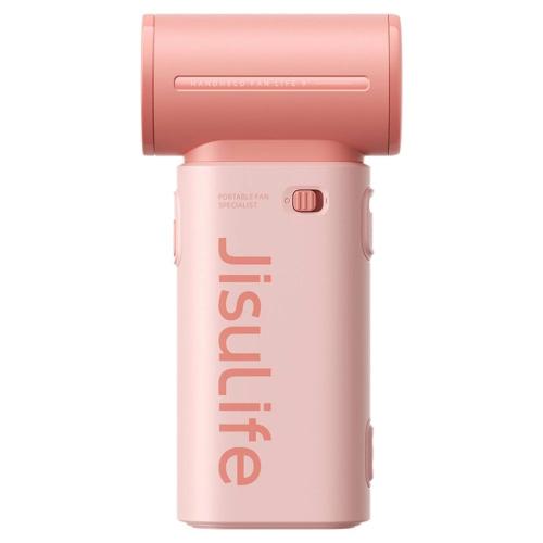 JISULIFE 3600mAh Portable High Speed Life 9 Pocket Fan Pink
