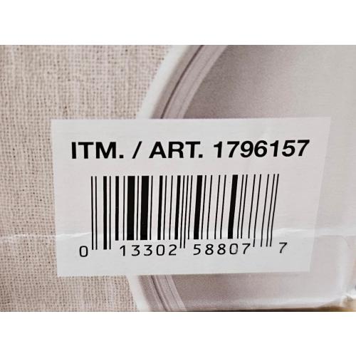 12 PIECE - WHITE - Over&Back Rimmed Glossy Porcelain Dinnerware Plate Bowl Set