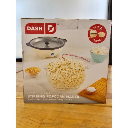DASH SmartStore Deluxe Stirring Popcorn Maker Hot Oil Electric Popcorn Machine