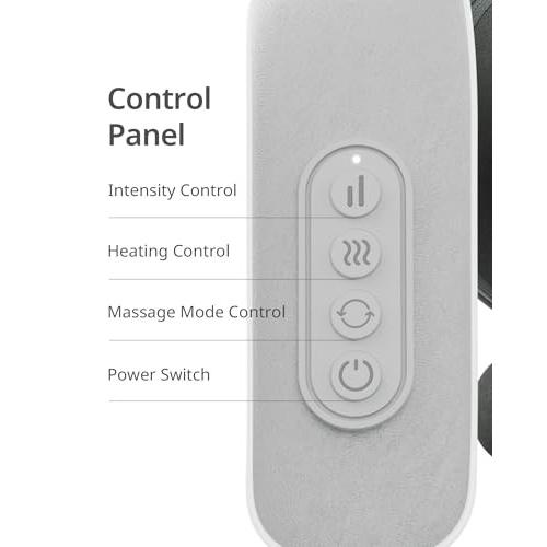 Cordless Shiatsu Neck and Back Massager with Heat, 10 Mins X 12 Uses, 3 Massage Modes & 2 Intensity Levels, 3D Kneading Deep Tissue for Pain Relief, V