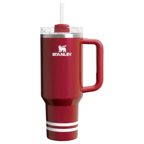 Stanley 40 Oz Stainless Steel H2.0 Flowstate Quencher Tumbler Heritage Red Shimmer