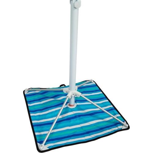 Tommy Bahama ANCHORX 7.5’ Beach Umbrella System, Blue Stripes - Lightweight Easy