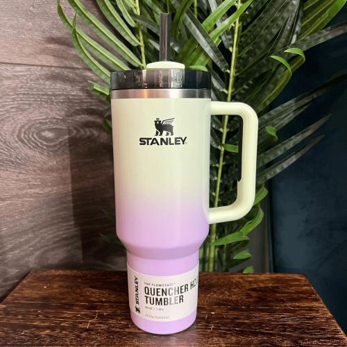 Stanley Halloween 40oz H2.0 Flowstate Quencher Tumbler in Hypnotic Green. NWT!
