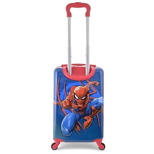 Fast Forward Marvel Spiderman 20  Hardshell Luggage - Cute & Durable Hard-side Suitcase for Travel with Spinner Wheels 20 X12 X8