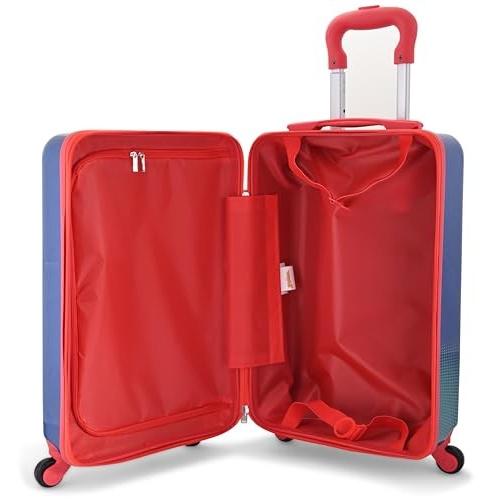 Fast Forward Marvel Spiderman 20  Hardshell Luggage - Cute & Durable Hard-side Suitcase for Travel with Spinner Wheels 20 X12 X8