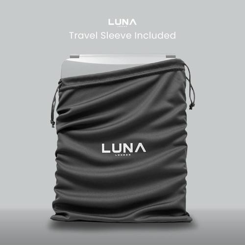 LUNA London Eclipse Travel Mirror | LED Lighted Rechargeable Vanity Makeup Mirror in Grey | Size: 1 Pack