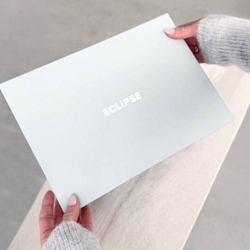 LUNA London Eclipse Travel Mirror | LED Lighted Rechargeable Vanity Makeup Mirror in Grey | Size: 1 Pack