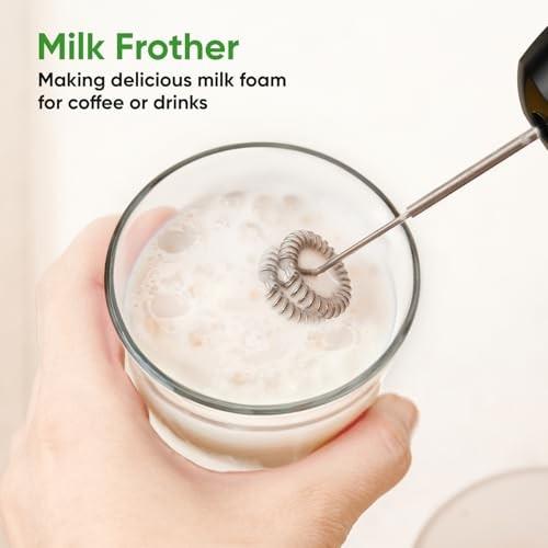 Immersion Blender Handheld 1100W 3 in 1 Corded Stick Hand Blenders for Kitchen with Trigger Speed Control, with Whisk, Milk Frother Attachemnts, Perfe