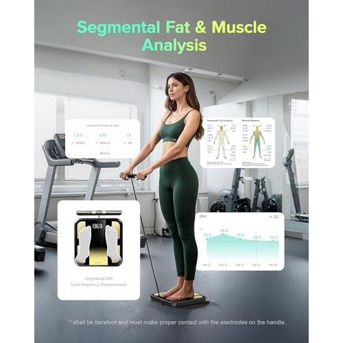 RunStar Smart Scale for Body Weight, Full-Body Bathroom Scale with 8 Electrodes for BMI, Muscle Mass, 3-Metric Display, High-Accuracy Body Composition