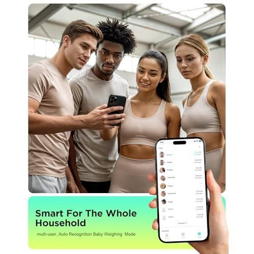 RunStar Smart Scale for Body Weight, Full-Body Bathroom Scale with 8 Electrodes for BMI, Muscle Mass, 3-Metric Display, High-Accuracy Body Composition